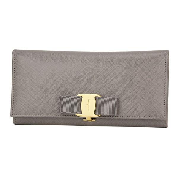並行輸入 フェラガモ 長財布 コンチネンタルウォレット 22A900 674871 グレー 爆買