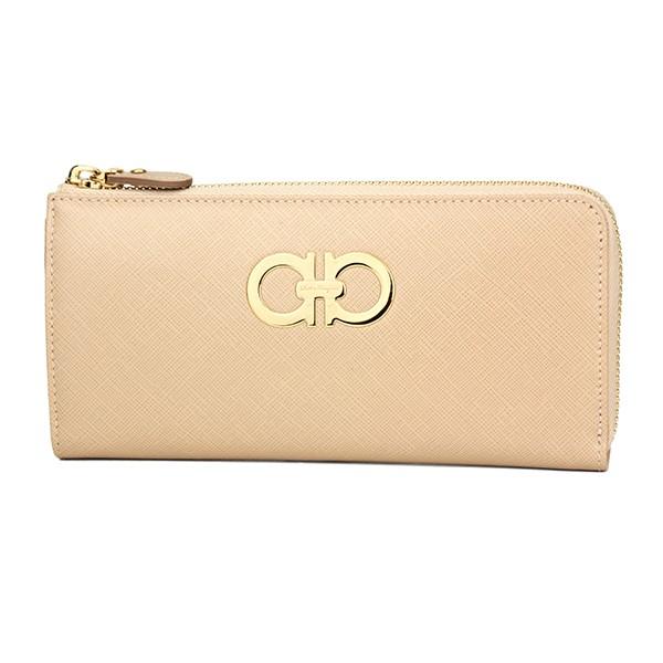 並行輸入 フェラガモ 長財布 コンチネンタルウォレット 22B950 583698 ベージュ 爆買