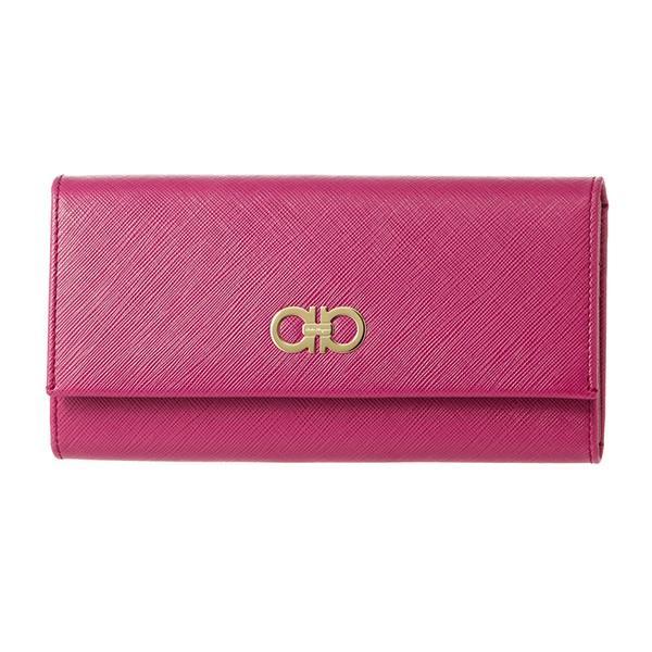 並行輸入 フェラガモ 長財布 コンチネンタルウォレット 22C501 656655 ピンク系 爆買