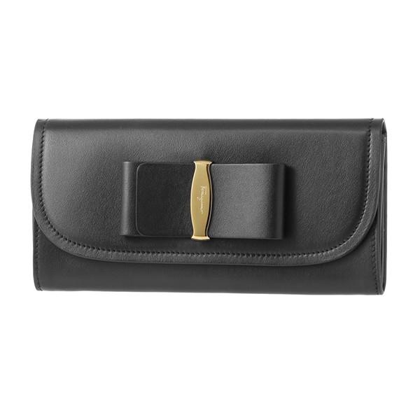 並行輸入 フェラガモ  長財布 ヴァラ 22C690 660404 ブラック 黒 爆買