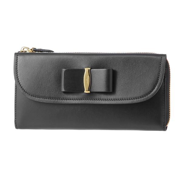 並行輸入 フェラガモ 長財布 フラップウォレット 22C702 660424 ブラック 黒 爆買