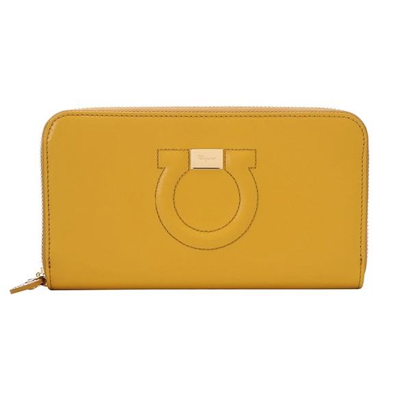 並行輸入 フェラガモ  長財布(ラウンドファスナー) ガンチーニ 22C843 0703946 イエ...