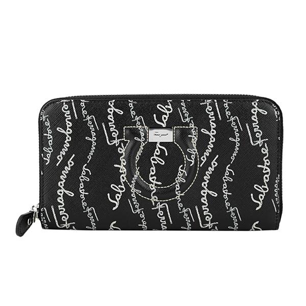 並行輸入 フェラガモ  長財布(ラウンドファスナー) ガンチョ シティ シグネチャー 22C843 ...