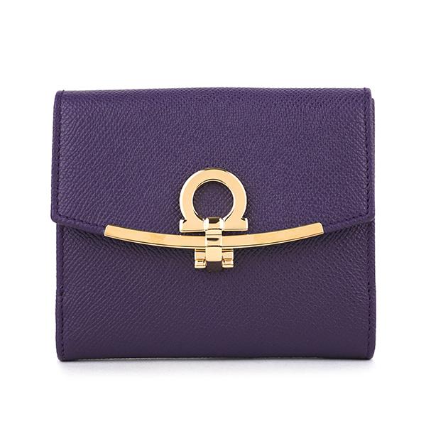 並行輸入 フェラガモ 2つ折り財布 FERRAGAMO ガンチーニ 22C877 750117レディ...