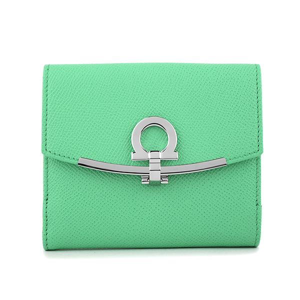 並行輸入 フェラガモ 2つ折り財布 FERRAGAMO ガンチーニ 22C877 750119レディ...