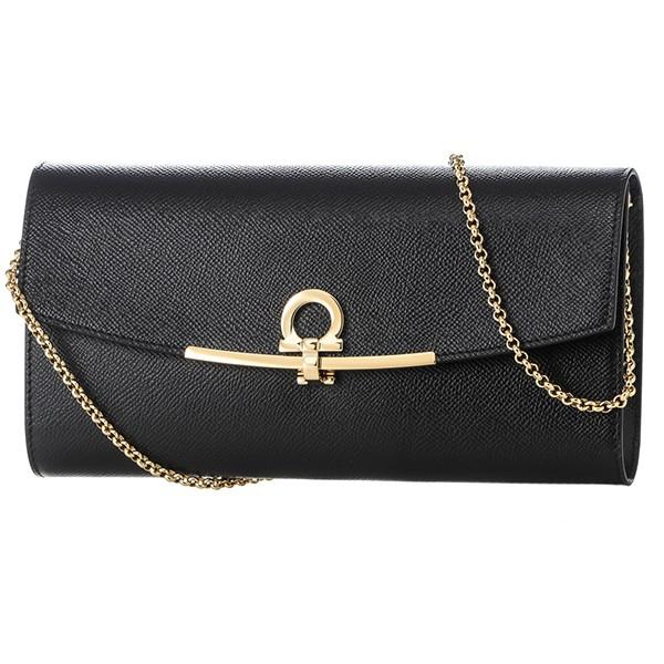 並行輸入 フェラガモ  クラッチ・セカンドバッグ ガンチーニ 22C941 0674023 ブラック...