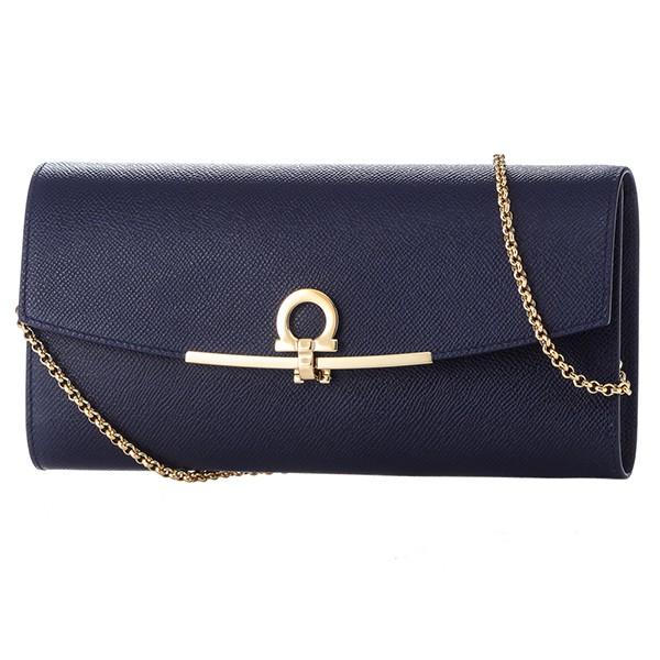 並行輸入 フェラガモ クラッチ・セカンドバッグ ネイビー 紺 FERRAGAMO 22C941 06...