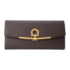 Ferragamo フェラガモ 長財布 ガンチーニ ブラウン 新品保管 Ferragamo フェラガモ 長財布 ガンチーニ ブラウン 新品保管