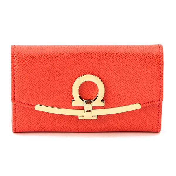 並行輸入 フェラガモ  キーケース ガンチーニ 22D151 723845 ARIDCORAL レッ...