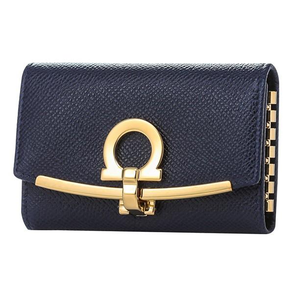 並行輸入 フェラガモ キーケース ガンチーニ 22D197 0683338 ネイビー 紺 爆買