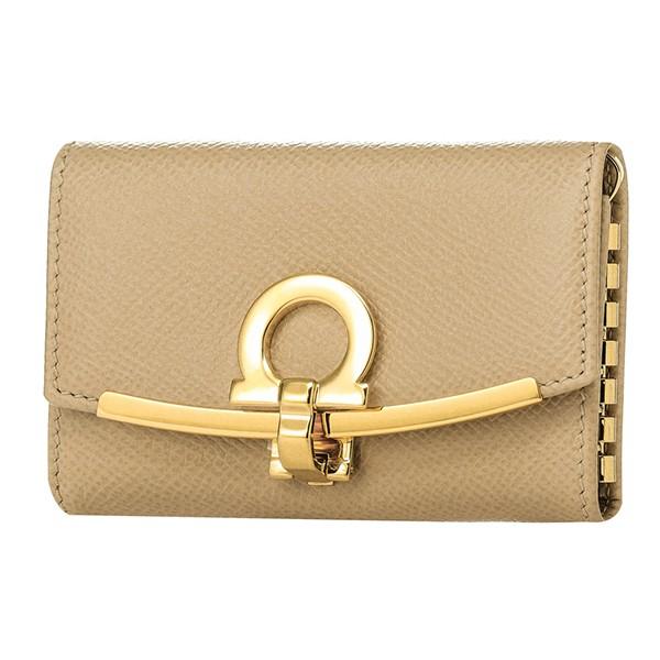 並行輸入 フェラガモ キーケース ガンチーニ 22D197 0683346 ナッツベージュ 爆買