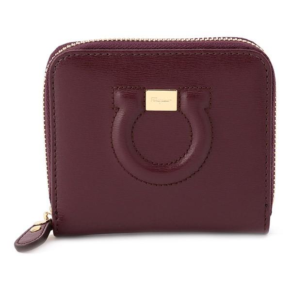 並行輸入 フェラガモ 2つ折り財布 バーガンディ系 FERRAGAMO 22D201 0695814...