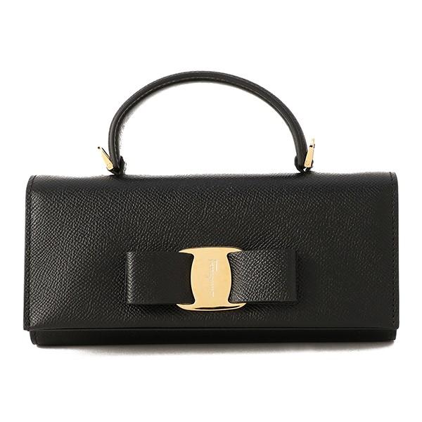 並行輸入 フェラガモ  ハンドバッグ ヴァラ リボン 22D529 705259 NERO ブラック...