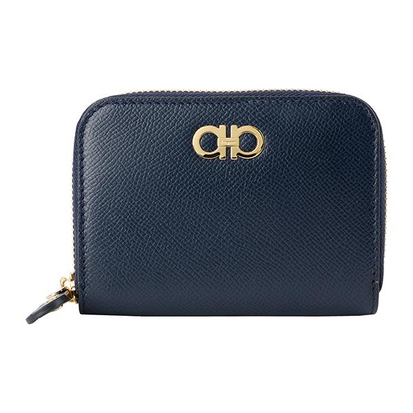 並行輸入 フェラガモ  コインケース ガンチーニ 22 O010 722544 ネイビー 爆買
