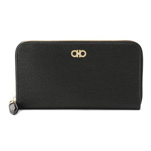 もす⭐︎新品未使用⭐︎　Ferragamo 長財布　ガンチーニクロジャー　黒色 FERRAGAMO（フェラガモ） 長財布 レディース レザー ガンチーニ