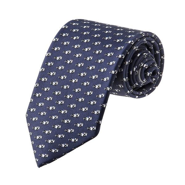 並行輸入 フェラガモ ネクタイ RACE CAR 357351-01 ネイビー 爆買