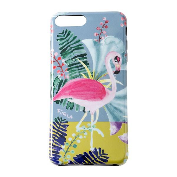 並行輸入 フルラ iPhone6 Plus/7 Plus ケース グリーン系 マルチ FURLA E...