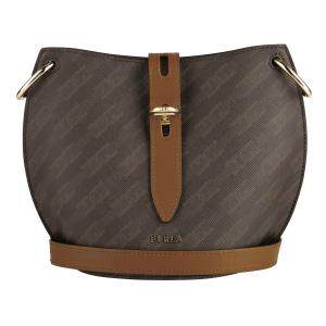 フルラ Furla ショルダーバッグ レザー ライトベージュ×ブラック×ブラウン レディース 送料無料【中古】 r10421k FURLA（フルラ） ショルダーバッグ レザー ライトベージュ×ブラック