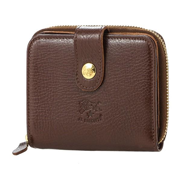 並行輸入 イルビゾンテ 2つ折り財布 ダークブラウン こげ茶 IL BISONTE C0960 P ...