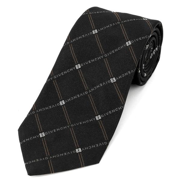 並行輸入 ジバンシイ ネクタイ GIVENCHY シルク J5912 001メンズ ブラック 黒 ブ...