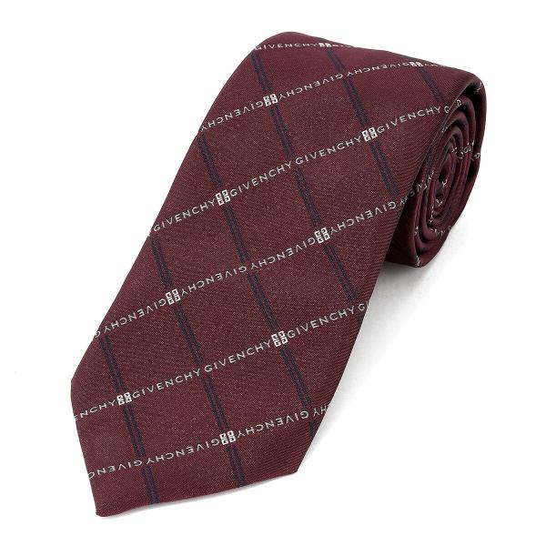 並行輸入 ジバンシイ ネクタイ GIVENCHY シルク J5912 005メンズ ダークレッド 赤...