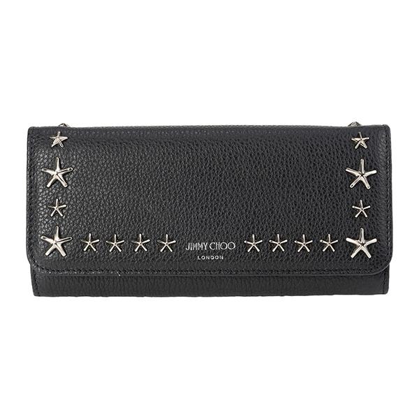 並行輸入 ジミーチュウ 長財布 ブラック 黒 JIMMY CHOO NINO UUF BLACK/S...