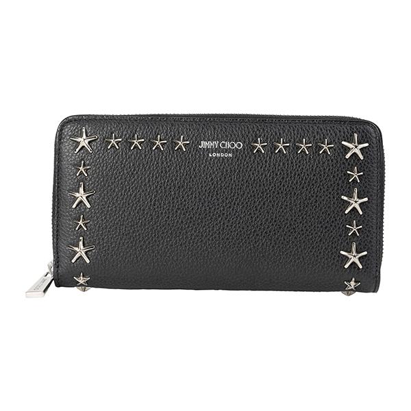 並行輸入 ジミーチュウ  長財布(ラウンドファスナー) ピッパ PIPPA UUF BLACK/SI...