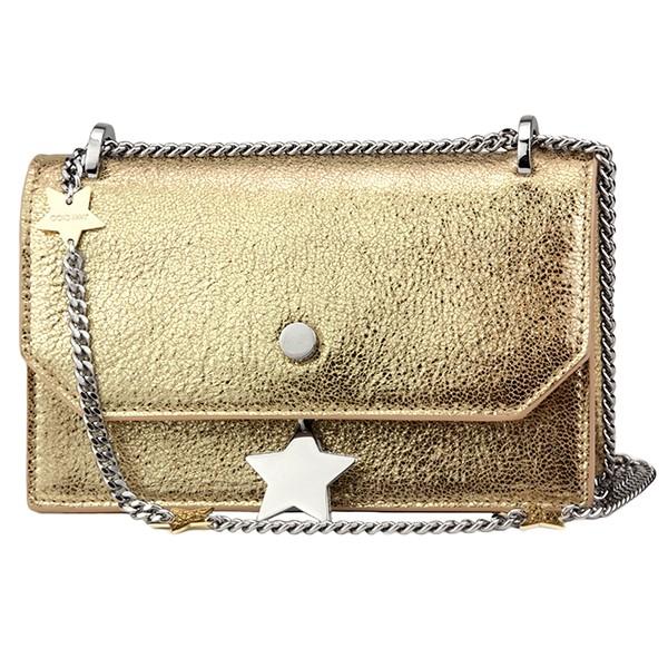 並行輸入 ジミーチュウ ショルダーバッグ ゴールド JIMMY CHOO SERENA GLE 爆買
