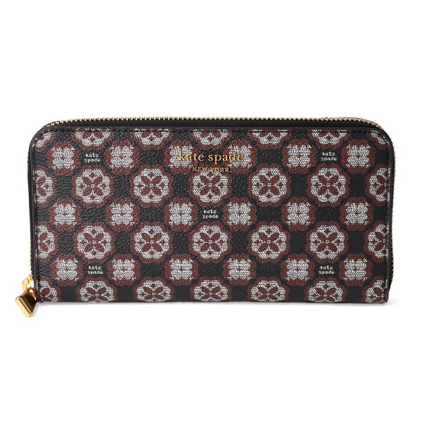 並行輸入 ケイトスペード 長財布(ラウンドファスナー) kate spade スペードフラワーモノグ...