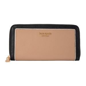 新品 ケイトスペード kate spade 長財布(ラウンドファスナー) スリム コンチネンタル ウォレット ライトブラウン kate spade NEW YORK（ケイト・スペード ニューヨーク） 並行輸入