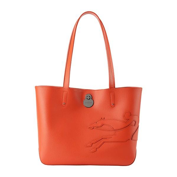並行輸入 ロンシャン トートバッグ TOTE BAG S 1378 918 D93 オレンジ系 爆買
