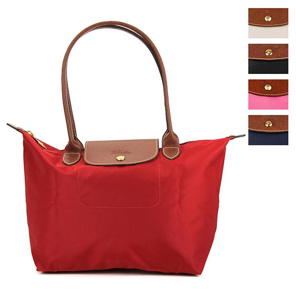 並行輸入 ロンシャン トートバッグ レッド 赤 ル・プリアージュ ショルダーバッグ Mサイズ LON...