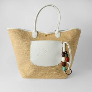並行輸入 ロンシャン トートバッグ LONGCHAMP ル パニエ プリアージュ バスケットバッグ Lサイズ 10308 HGY 007 レディース ホワイト 白