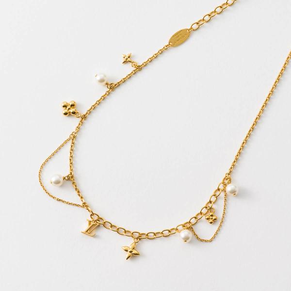 並行輸入 ルイヴィトン ネックレス モノグラム ネックレス・ブルーミング パール M02642