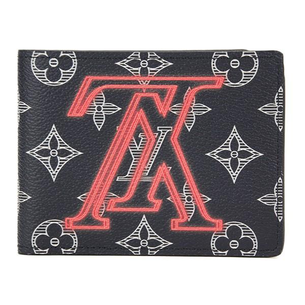 並行輸入 ルイヴィトン 2つ折り財布 ポルトフォイユ・ミュルティプル M62891 ダークネイビー ...