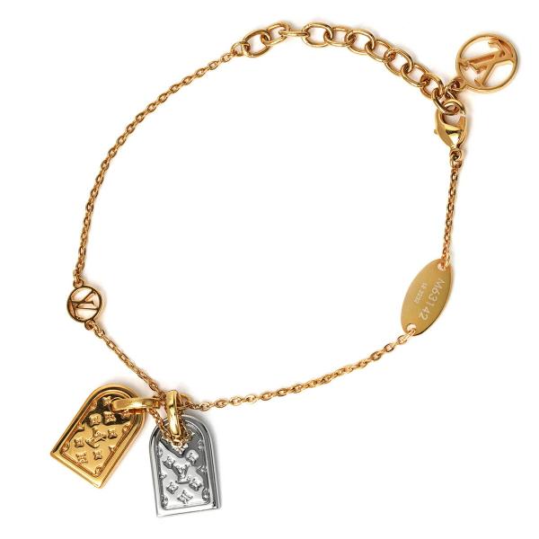 並行輸入 ルイヴィトン ブレスレット Louis Vuitton ナノグラム BRACELET M6...
