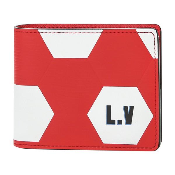 並行輸入 ルイヴィトン 2つ折り財布 ポルトフォイユ・スレンダー M63228 レッド 赤/ホワイト...