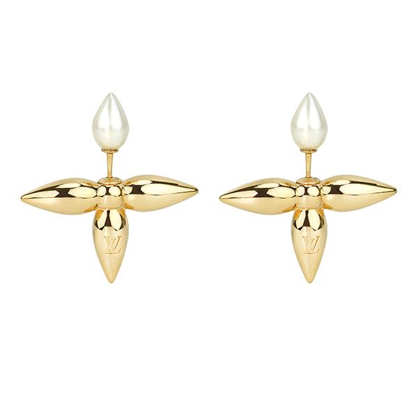 並行輸入 ルイヴィトン ピアス Louis Vuitton モノグラム・フラワー ブックル ドレイユ...