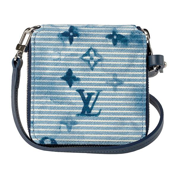 並行輸入 ルイヴィトン  2つ折り財布 モノグラム・エクリプス M80461 ブルー 青 爆買