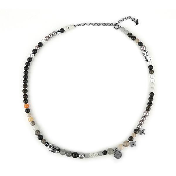 並行輸入 ルイヴィトン  ネックレス LV ビーズ MP2936 ブラック 黒 爆買