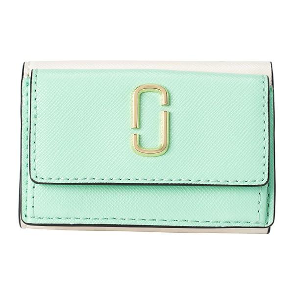 並行輸入 マークジェイコブス 3つ折り財布 ミントグリーン MARC JACOBS M0013597...