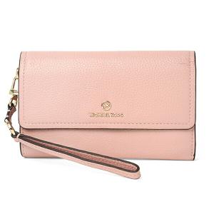 マイケルコース ソフトピンクレザー ラウンドファスナー長財布 ジッピーウォレット 中古・古着通販】MICHAEL KORS (マイケルコース) ラウンドファスナー長