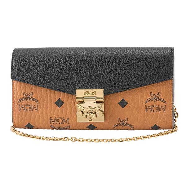 並行輸入 エムシーエム  長財布 ビセトス レザーブロック MYL 8SPA91 CO001 ブラウ...