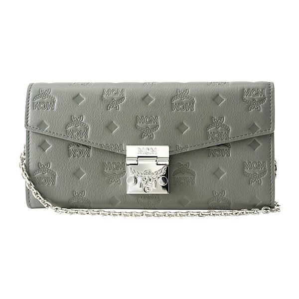 並行輸入 エムシーエム  長財布 モノグラムレザー MYL 9APA55 EC001 グレー 爆買