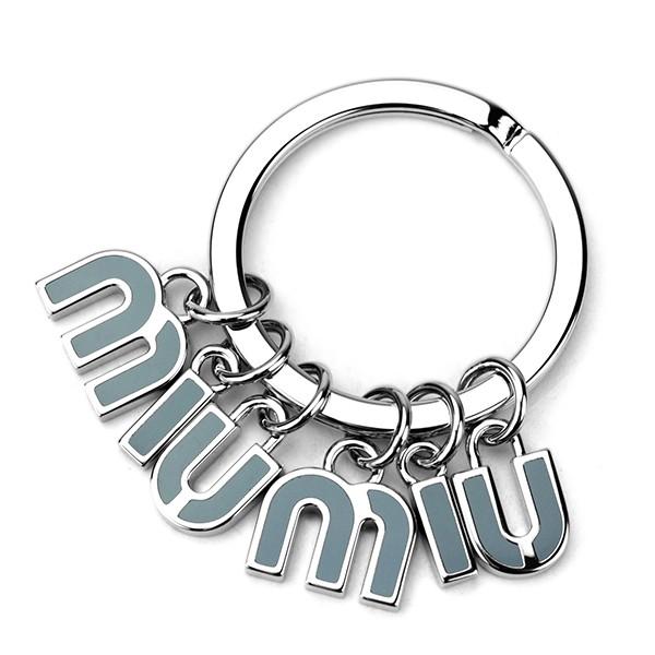 並行輸入 ミュウミュウ キーホルダー メタル スマルト 5AP579 2BA9 F0F16 ブルー ...