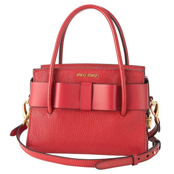 並行輸入 ミュウミュウ  ハンドバッグ マドラス フィオッコ 5BA059 3R7 F068Z レッ...