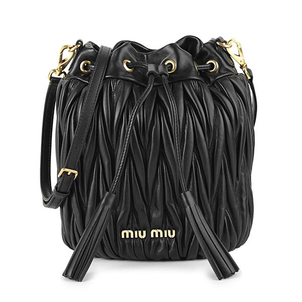 並行輸入 ミュウミュウ ショルダーバッグ ブラック 黒 MIU MIU 5BE014 VOOO N8...