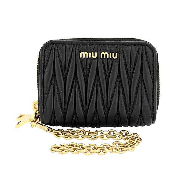 並行輸入 ミュウミュウ カードケース MIU MIU マテラッセ ナッパレザー 5MC078 N88...