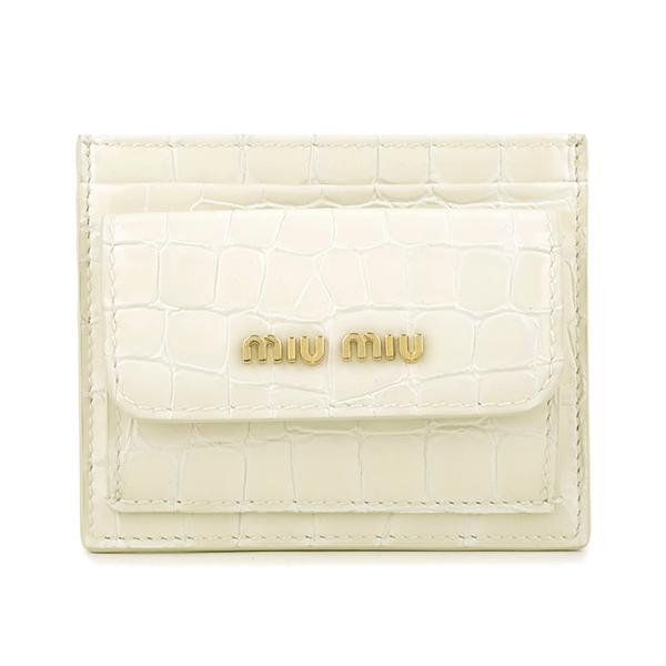 並行輸入 ミュウミュウ カードケース MIU MIU クロコダイル プリント レザー 5MC081 ...
