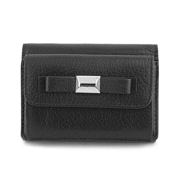 並行輸入 ミュウミュウ  3つ折り財布 マドラス フィオッコ 5MH020 2CAR F0632 ブ...